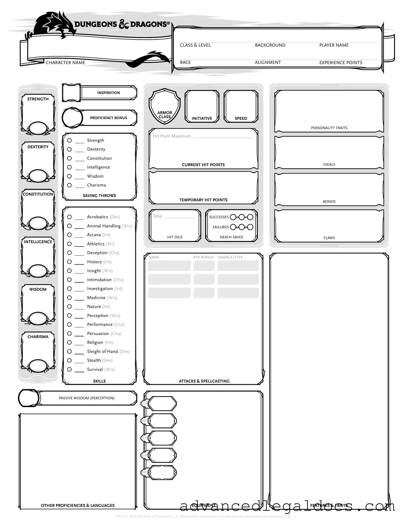 Fill Out Your Dnd Character Sheet Form