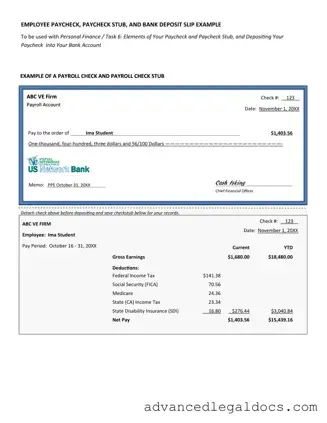 Fill Out Your Payroll Check Form