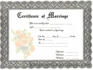 Fill Out Your Marriage Certificate Form