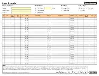 Fill Out Your Electrical Panel Schedule Form
