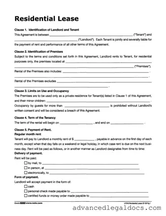 Fill Out Your Lf310 Residential Lease Form