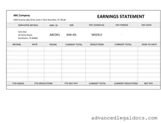 Fill Out Your Independent Contractor Pay Stub Form