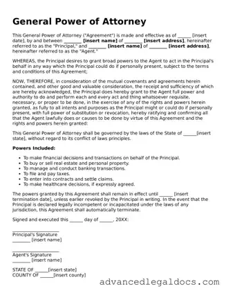 Blank Power of Attorney Template