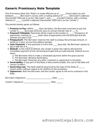 Blank Promissory Note Template